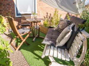 Kleine Terrasse in Steffis kleine Pension